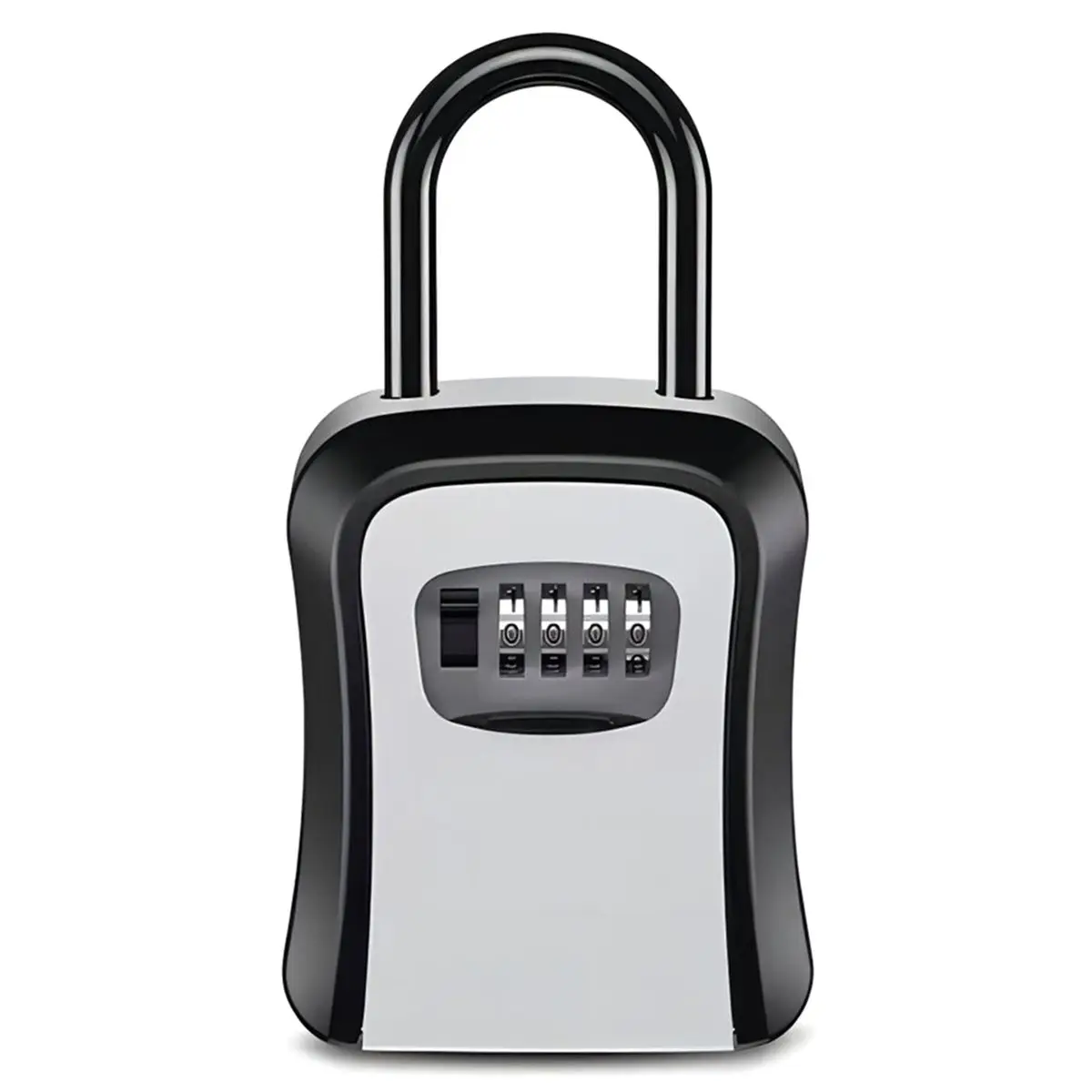 AB09 Wall Mounted Secure Key Safe with Key Lock Box Key Storage with 4-Digit Password Lock House Key Anti Theft Key Hider B