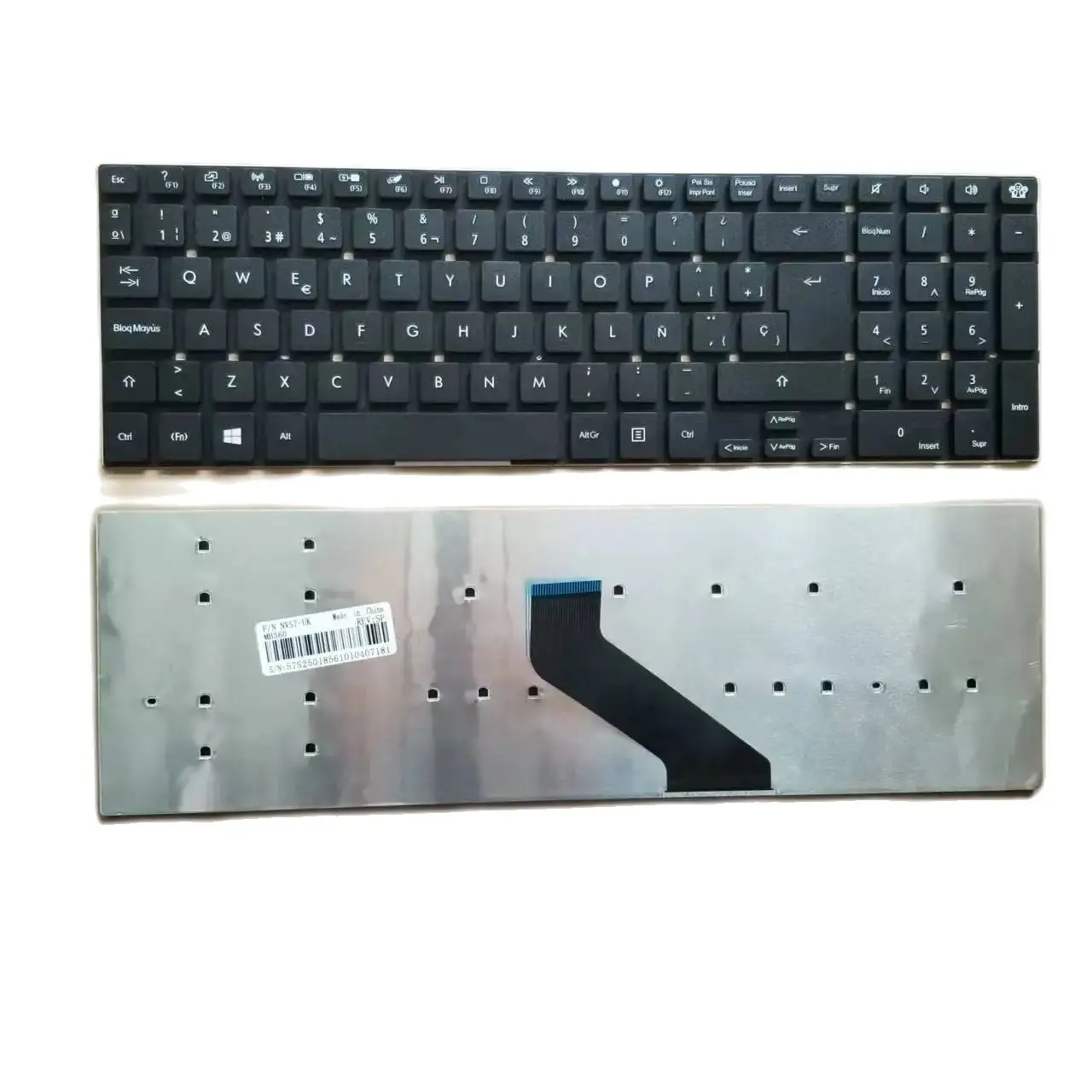 New SP Spanish Keyboard For Gateway nv55 nv52l nv55s nv56r nv57h nv75s nv77h Black