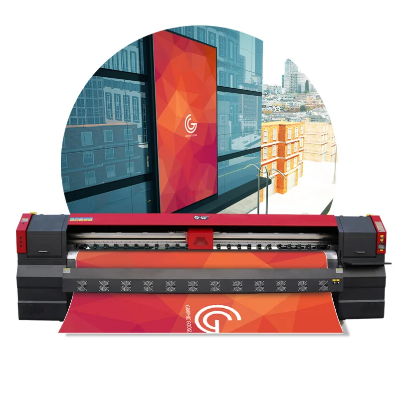 Konica 512i Printing Machine, Publicidade ao ar livre Grande Impressora, Digital Vinyl, 10ft Large Format Format