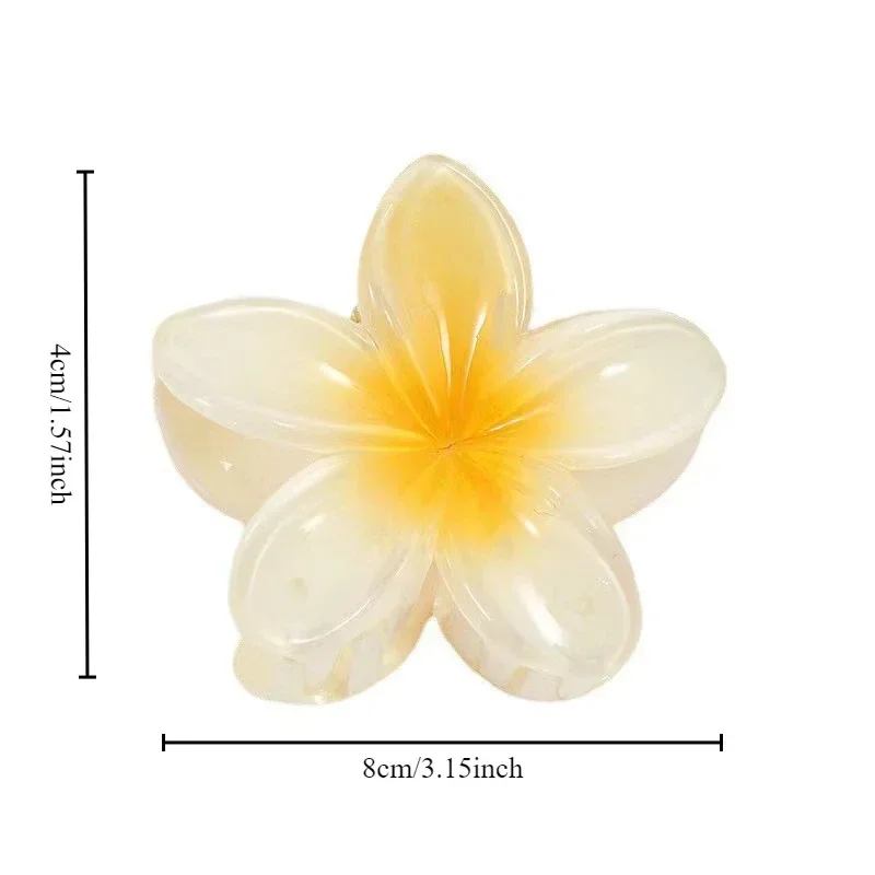 4/8CM Bohemian Beach Vacation Lily Flower Hair Claw Sweet Hair Clip for Women Floral Claws Fashion Girl Accessories Gift