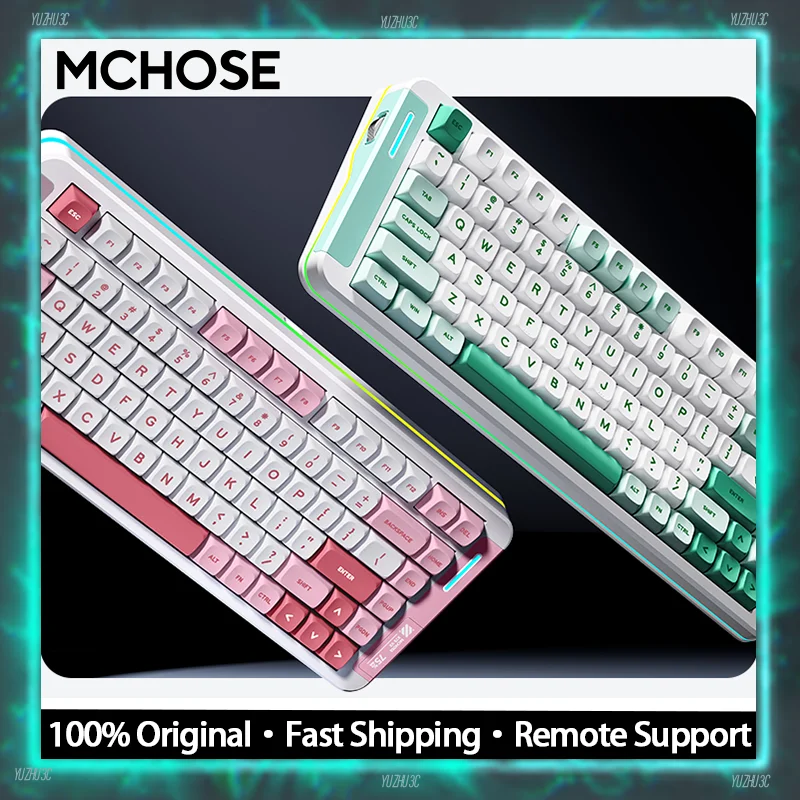 

MCHOSE X75 V2 Mechanical Keyboard Customized Hifi Switch Hot Swappable Dynamic RGB 8000mAh Long Life Battery BT 2.4G Wireless