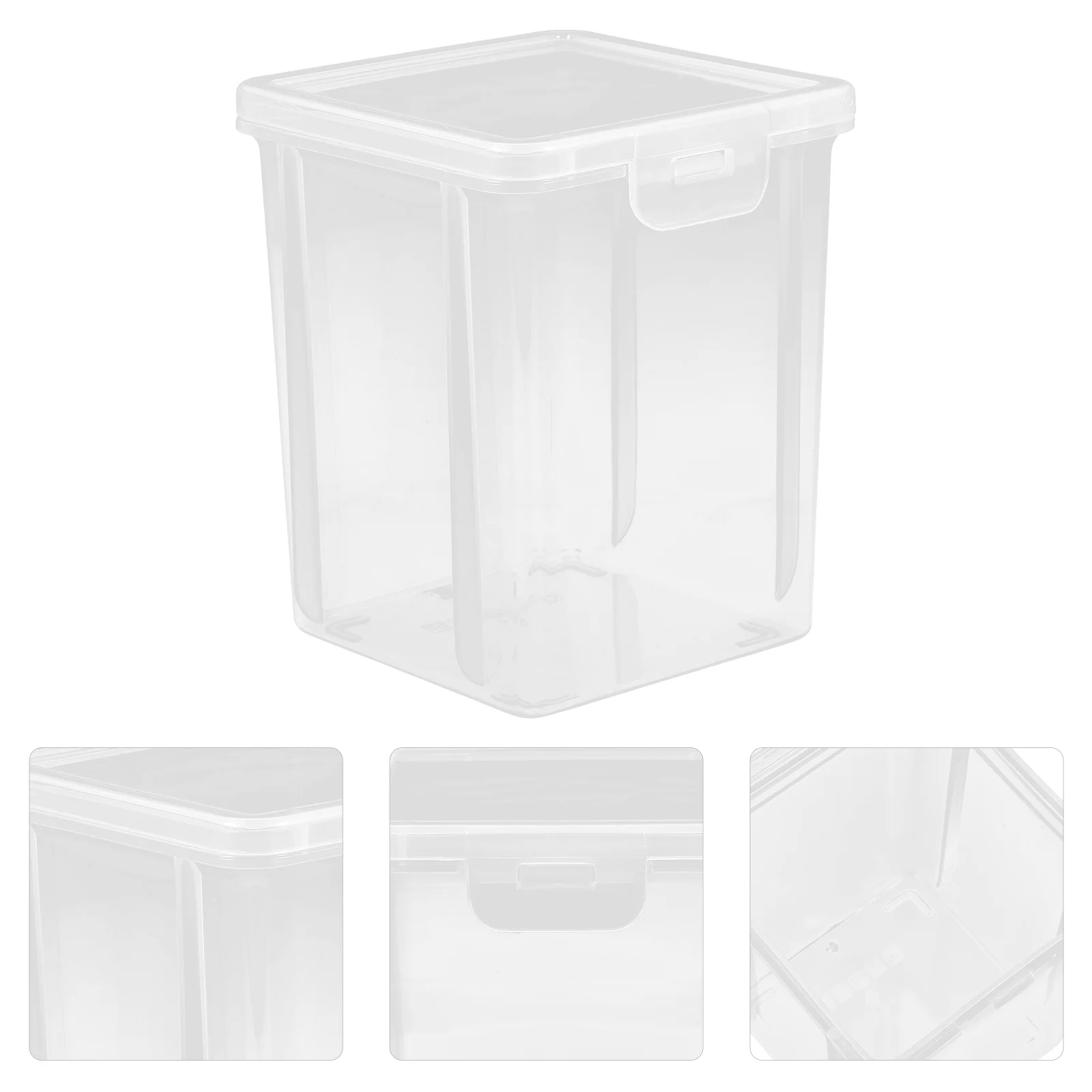 

2Pcs Transparent Organizer Storage Box Desktop Jewelry Makeup Pen Classroom Office Plastic Container Containers for Classroom