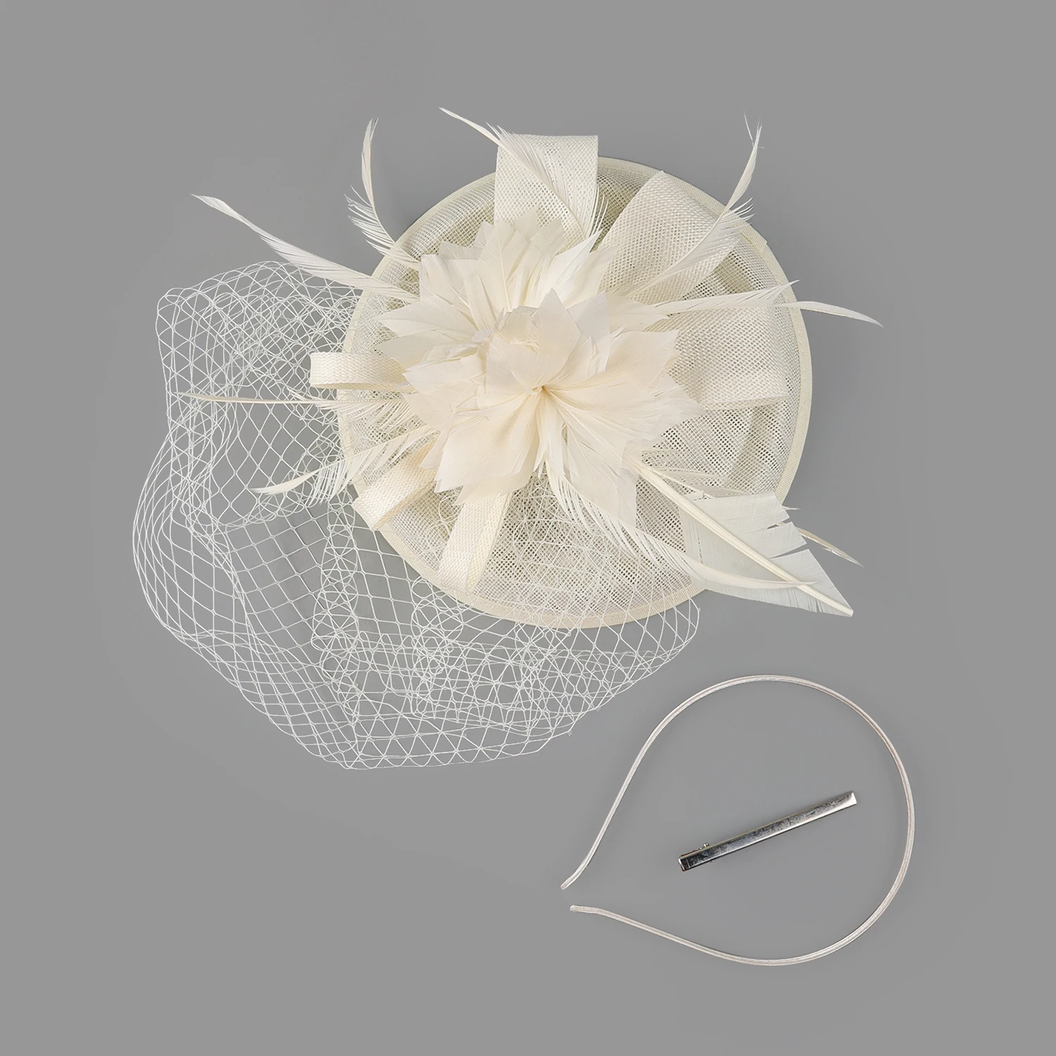 Fancy Feather Fascinator Hat Fancy Multicolour Kentucky Derby Hat Tea Party Flower Headdress Female Top Hat Church Hat with Veil