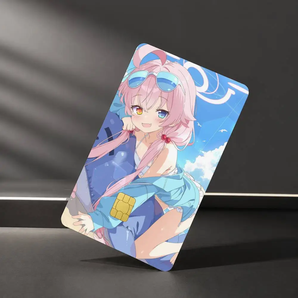 Blue archive Takanashi Hoshino Sticker Film Tape Skin for Credit Card Debit Card Waterproof