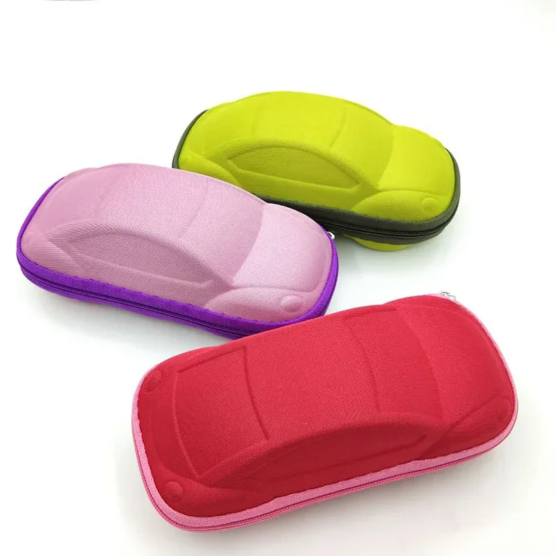 1PCS Children Car Glasses EVA Case Cute Car Shaped Box Strage Bag Cases Kids Sunglasses Cases Automobile Styling Box