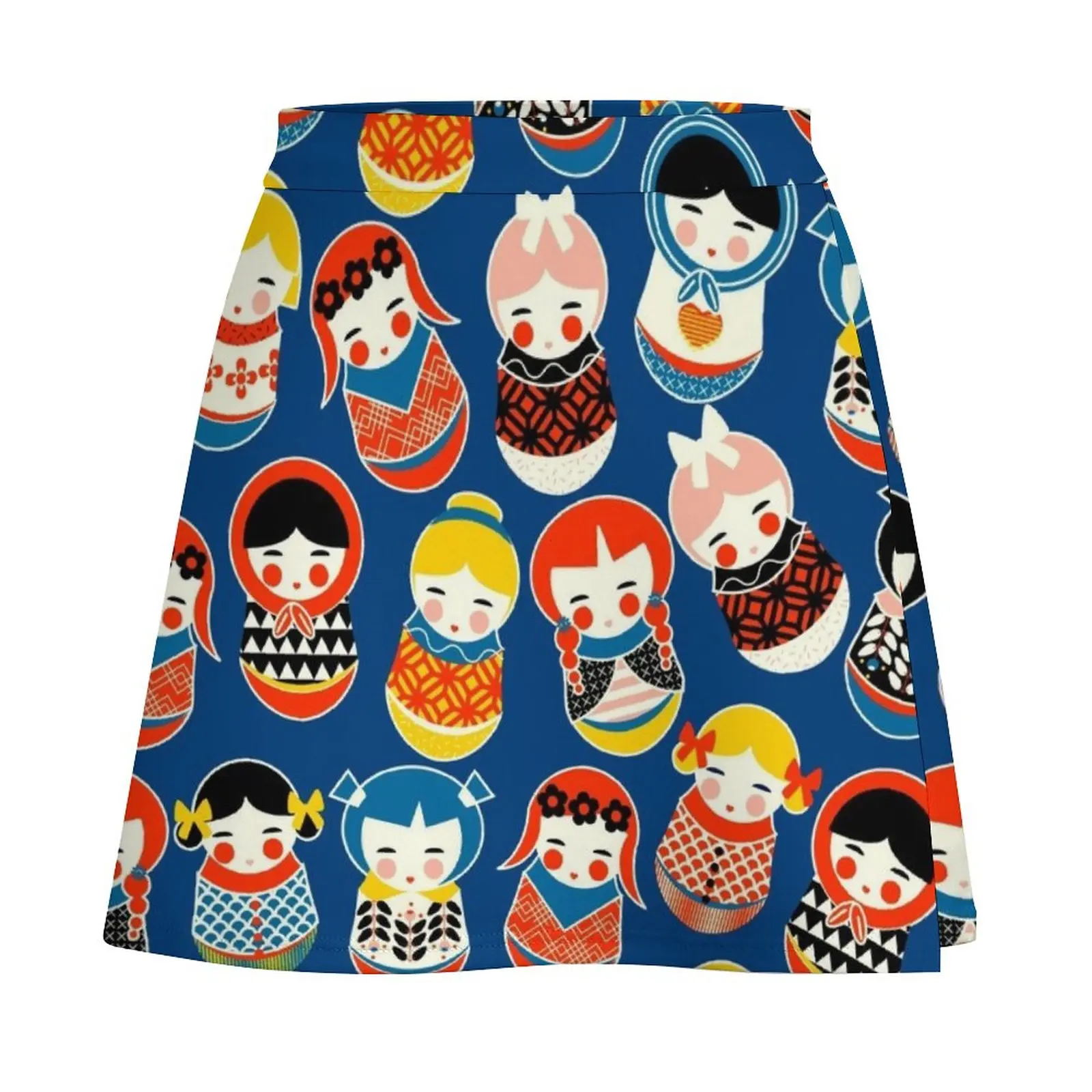 Babushka Russian doll vibrant pattern no2 Mini Skirt Summer dress fairy core fashion Female skirt