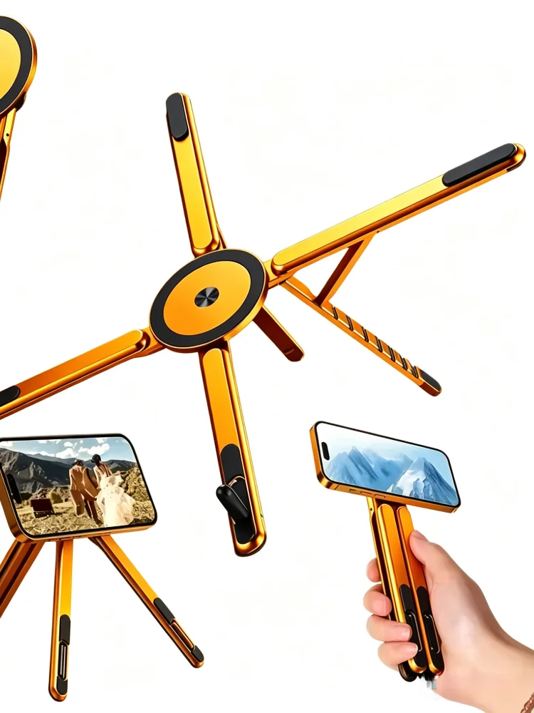Magnetyczny stojak MagSafe składany uchwyt na telefon do samochodu, biurka, podróży, kompatybilny z iPhone 17 16 15 Pro Max, iPadem, laptopem, Macbookiem — zdjęcie produktu 7