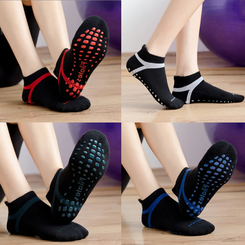 Cotton Yoga Socks Breathable Anti-slip Women Pilates Sock Indoor Sport Fitness Gym Ballet Dance Terry Sock for Men Wholesale New