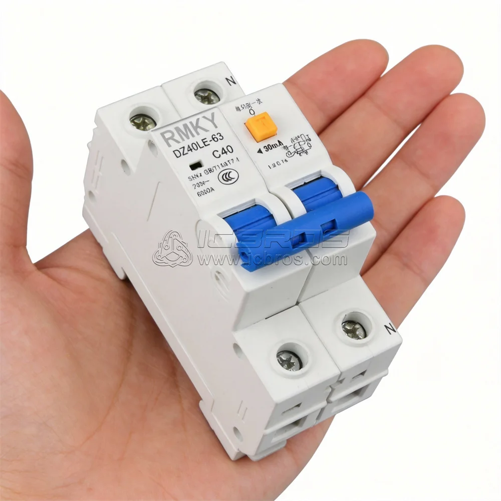 DZ40LE Protector For Household Use 2P 63A Air Switch With Protection, Short Circuit Overload Two Position Leakage Protection