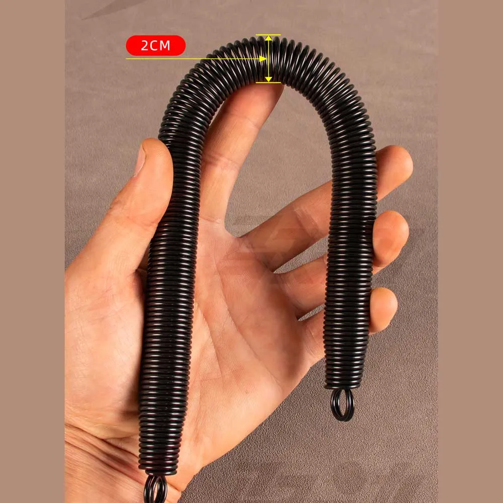 Chest Expander, Heavy‑Duty Full‑Metal Spring Pull Exerciser 50‑157KG, 35cm Spring, Rotatable Metal Hand with Extra Spare Spring