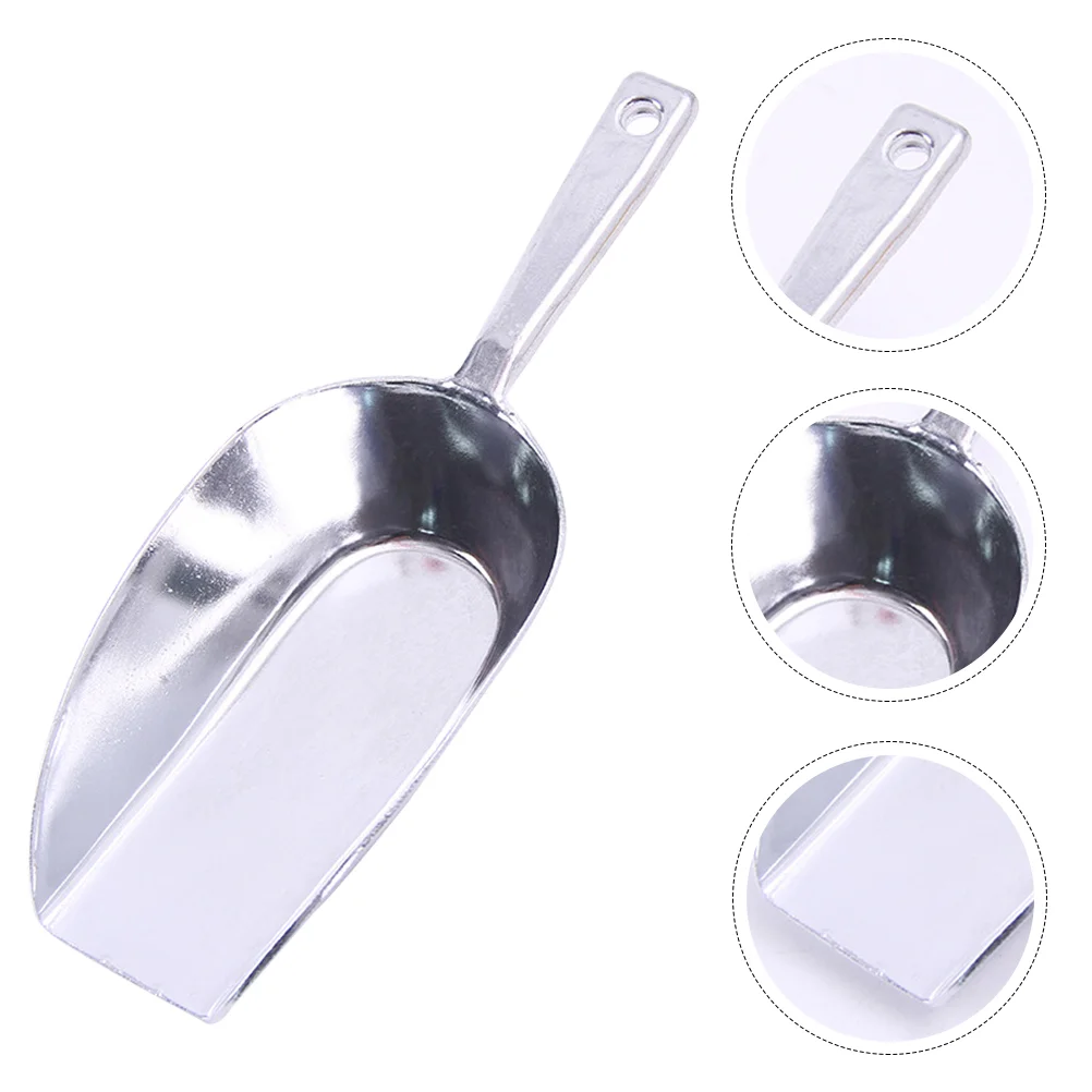 

Aluminum Alloy Ice Snow Flour Sugar Scoops Aluminium Coffee Bean Cube Kitchen Gadget Bucket Buffet