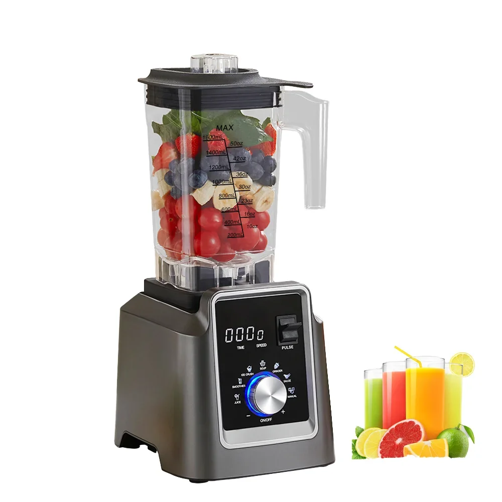 Professional Commercial Blender 2200W Electric Battery/USB Push Button Ice Crushing Juicer for Smoothies Household Use 9-Speed
