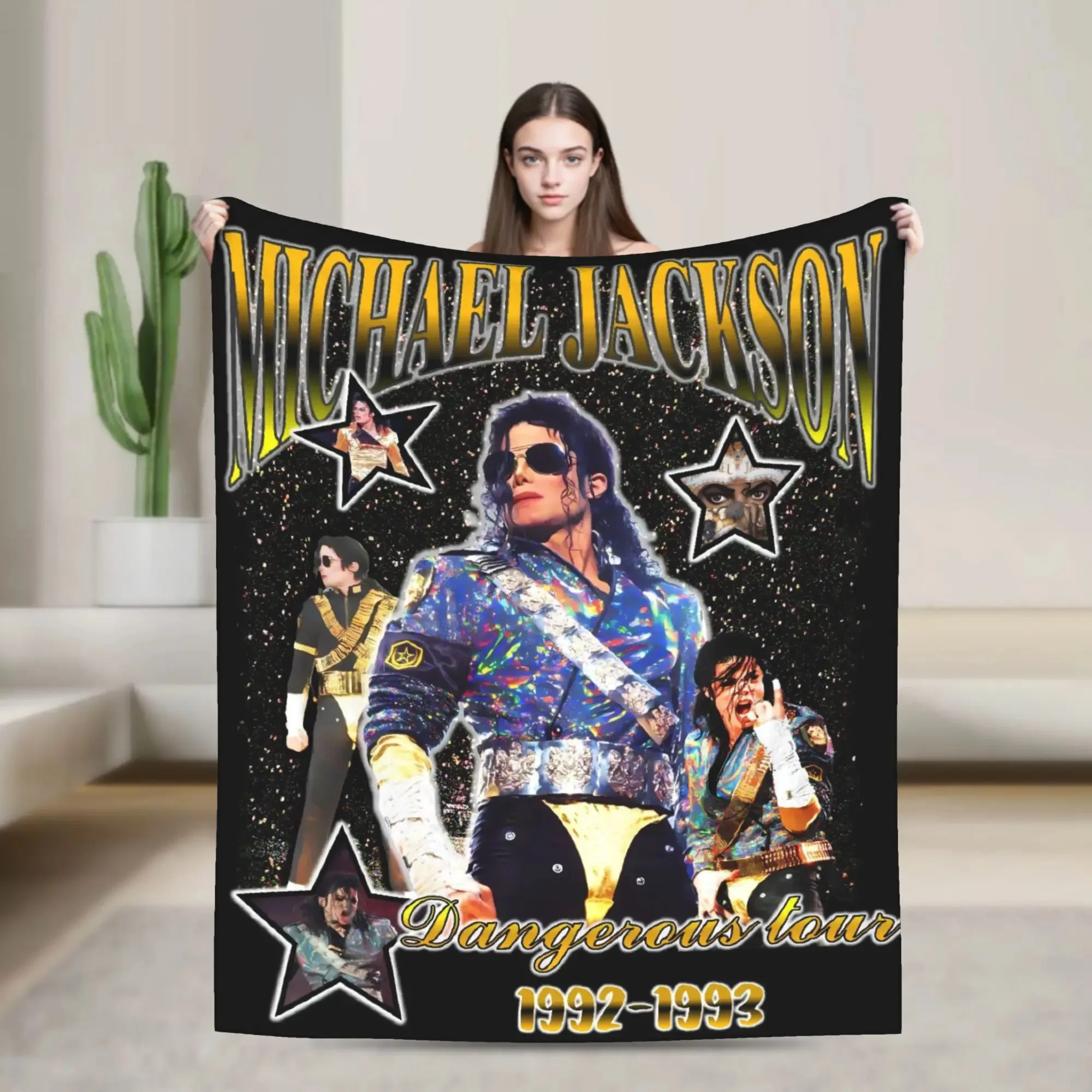 Home Textiles Towel - Retro Concert Tour Collage Portrait Flannel