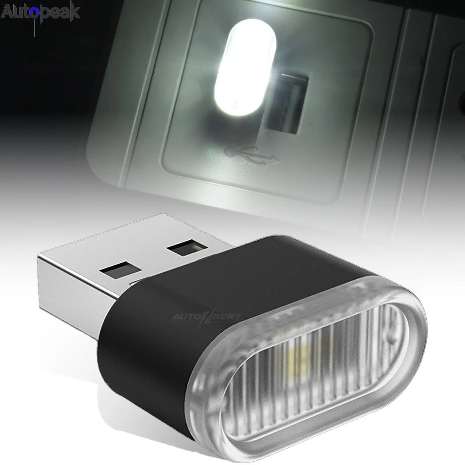 Portable Mini USB LED Light Night Light 5V Universal Neon Ambient Decorative Lamp White Lighting Car PC Laptop Charger Powerbank