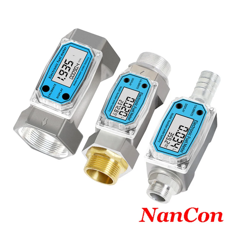 مقياس الجريان التوربيني الرقمي 10-300 لتر/دقيقة لإمدادات الطاقة بواسطة مقياس التدفق السائل للبطارية #3