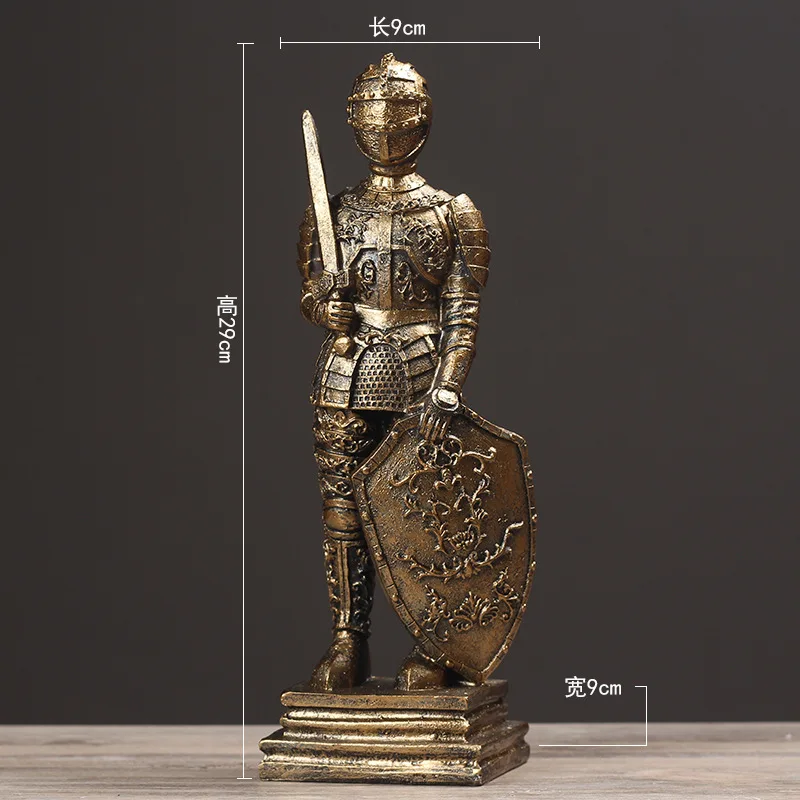 American retro Roman soldier character model decoration home living room TV cabinet window props crafts