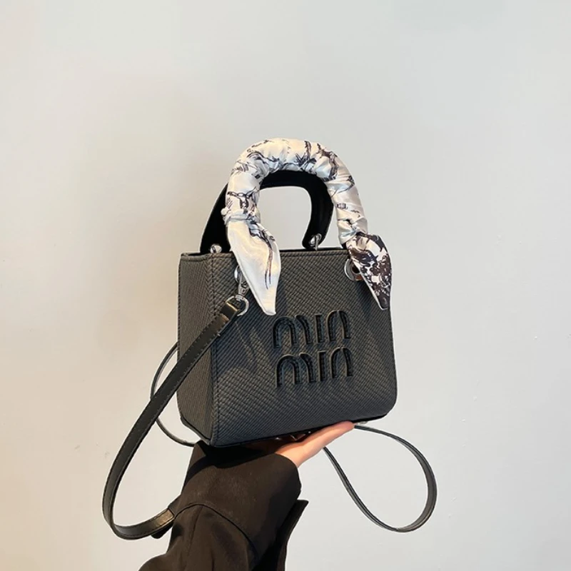 

Trendy JK Bag Shoulder Female Bag Creative Printing Retro Presbyopic Shopping Bag Lightweight Adjustable Underarm Stylish Cute