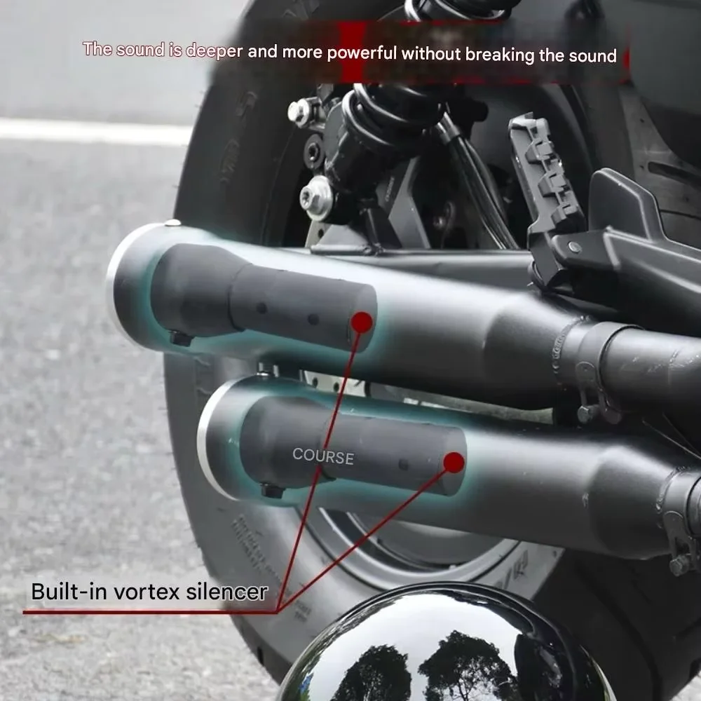 For Benda Chinchilla 300 model, install the dual snake exhaust pipe accessories with no damage.