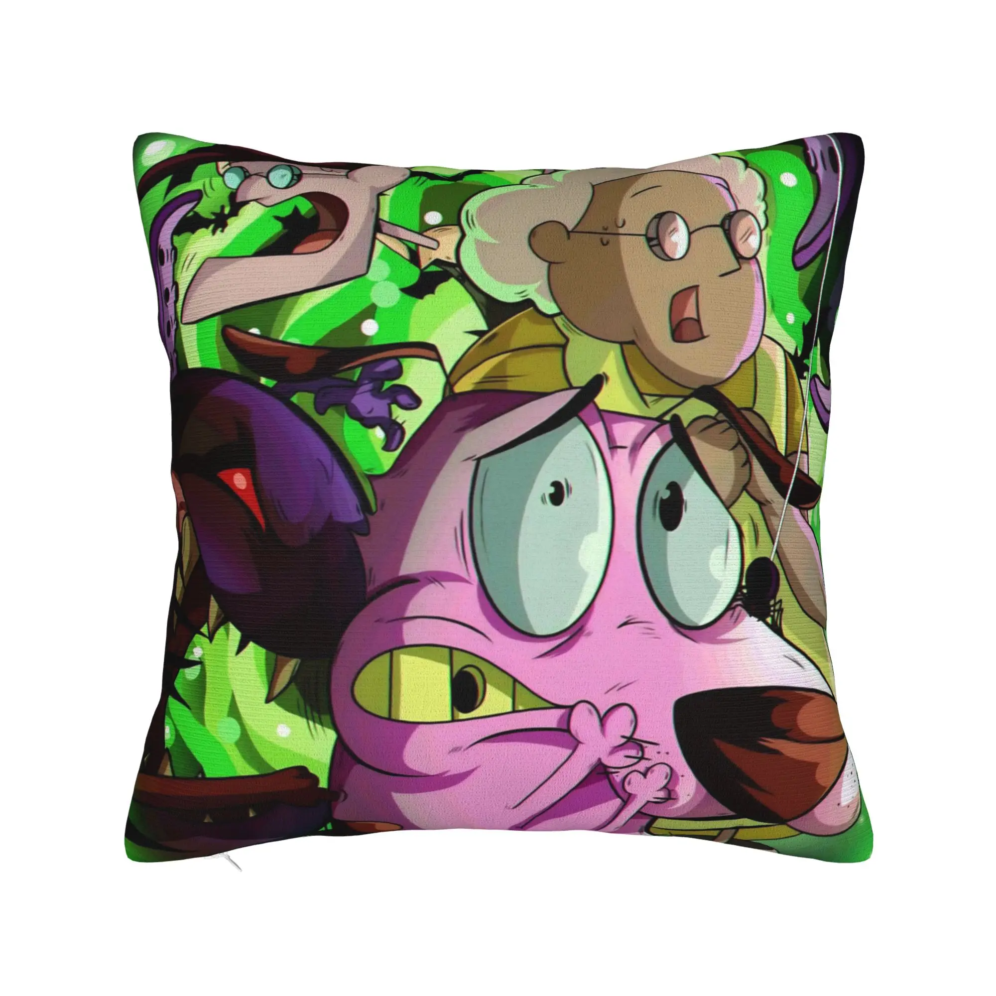 Decorative Pillow Covers Courage the Cowardly Dog-D Merch Home  Pillow Case Cover Zipper Multi-Size
