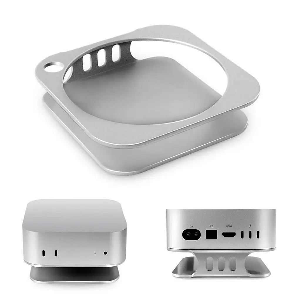 

For Mini M4 Metal Stand Bracket Heat Dissipation Aluminum Mount Dock Cooling Holder For Mini M4 Pro Desktop Accesso W9k7
