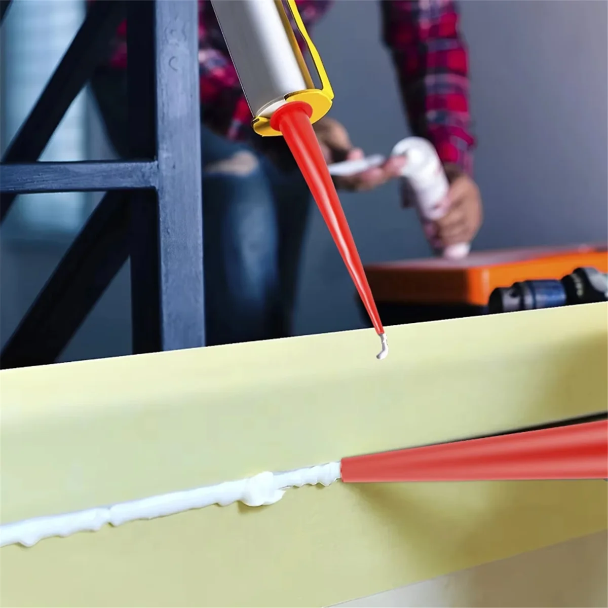 Curved Caulking Nozzle Caulking Nozzle Plastic Caulk Nozzle Applicator Caulking Extension Tool Curved Caulking Nozzle Long Caulk