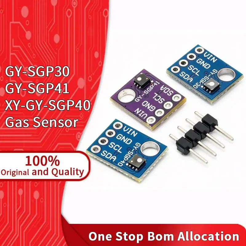 GY-SGP30 GY-SGP40 GY-SGP41 Air Quality Gas Sensor Module VOC TVOC eCO2 NOx Index I2C Indoor Air Monitor IC Development Board