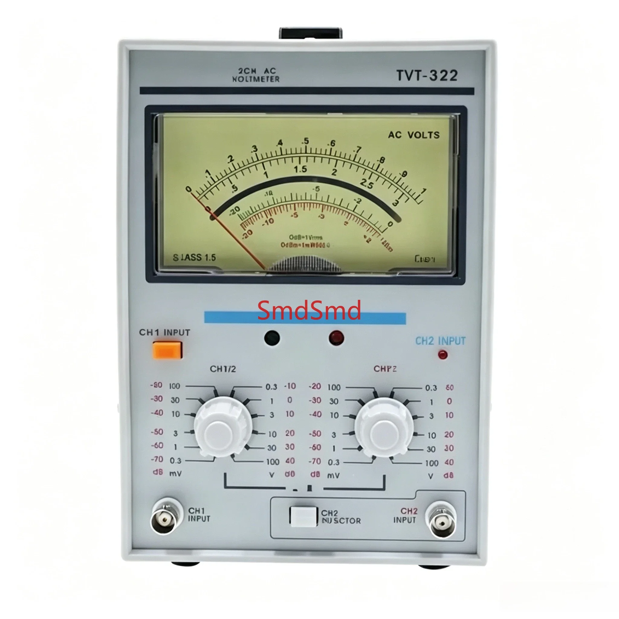 TVT-321 TVT-322 AC Single-pointer Double-pointer Millivoltmeter High-precision Dual-channel Voltmeter 50/60HZ