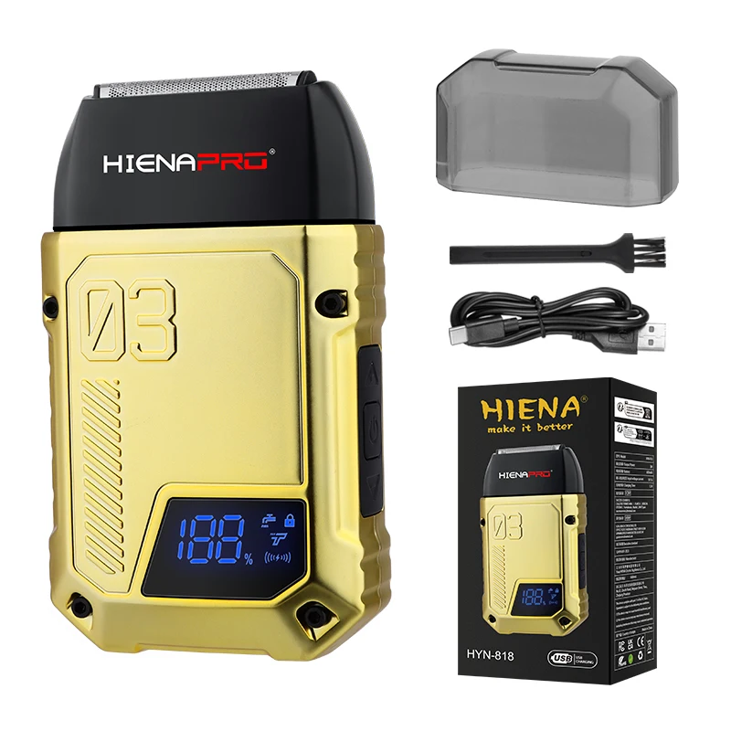 

HIENAPRO HYN-818 Men's Electric Shaver, 03 Series LED Display Bald Head Trimmer, IPX7 Waterproof Cordless Razor for Wet/Dry Use