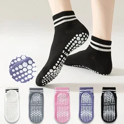 Anti-slip Professional Running Socks Men Women Sports Socks Cotton Short Yoga Pilates Socks Indoor Dance Fitness Floor Socks