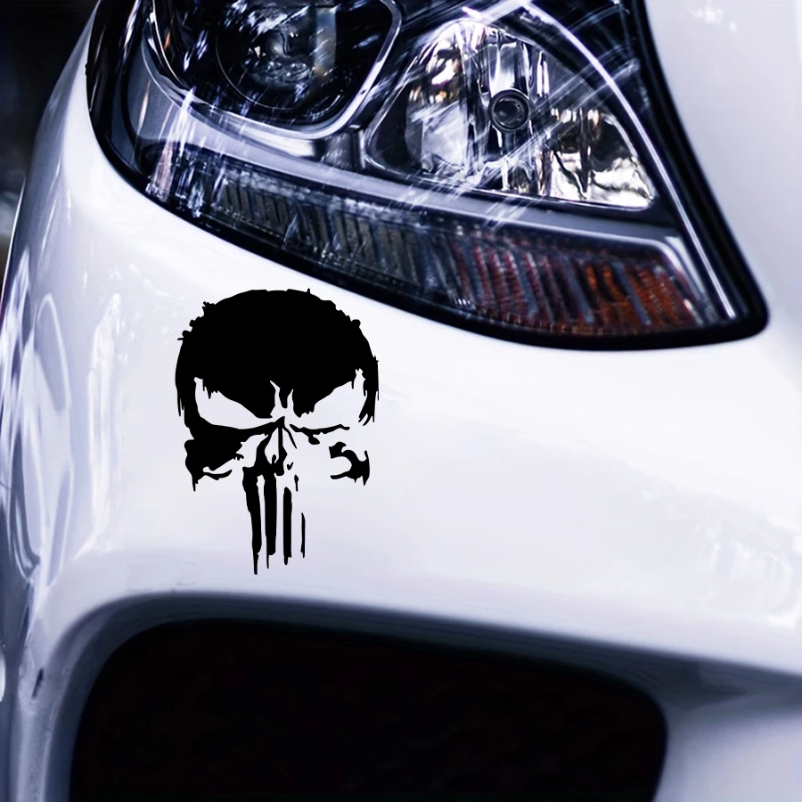 Punisher Skull Vinyl Decal Car Bumper Windshield Window Sticker Cool Sticker For SUV Trucks, Motorcycle, Laptops Decoration