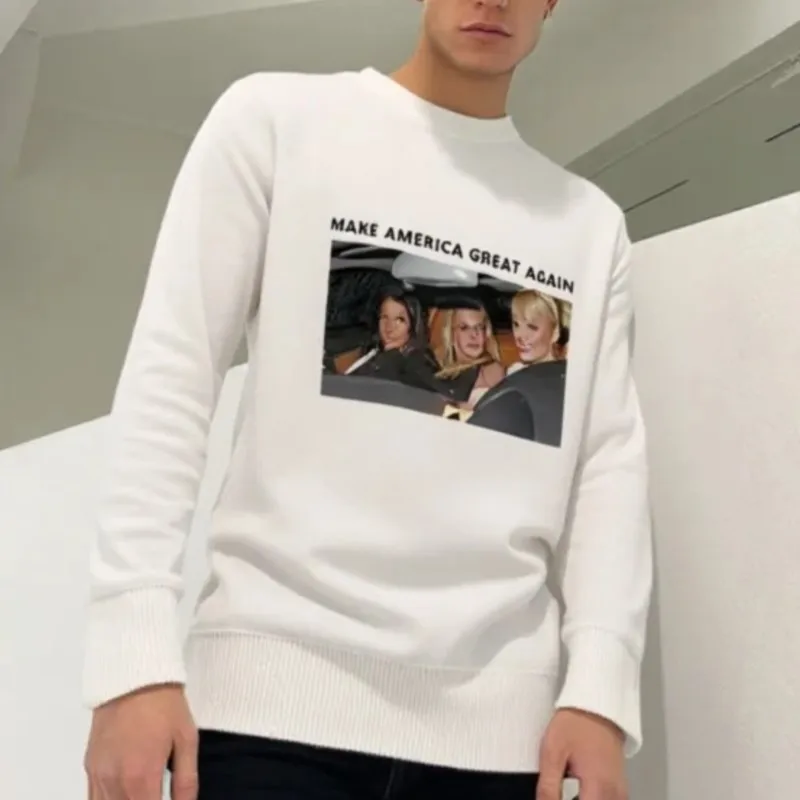 

Fashion Vintage Loose Streetwear Hip Hop Pullover Graphic Print Tee High Long Sleeve Oversize Y2k Emo Sweater T Shirt Women Men