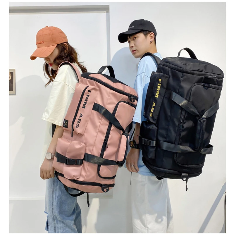 Large Capacity Travel Gym Duffle Bag Outdoor Sports Fitness Bag Men Women Basketball Backpack Cycling Bag with Shoes Compartment