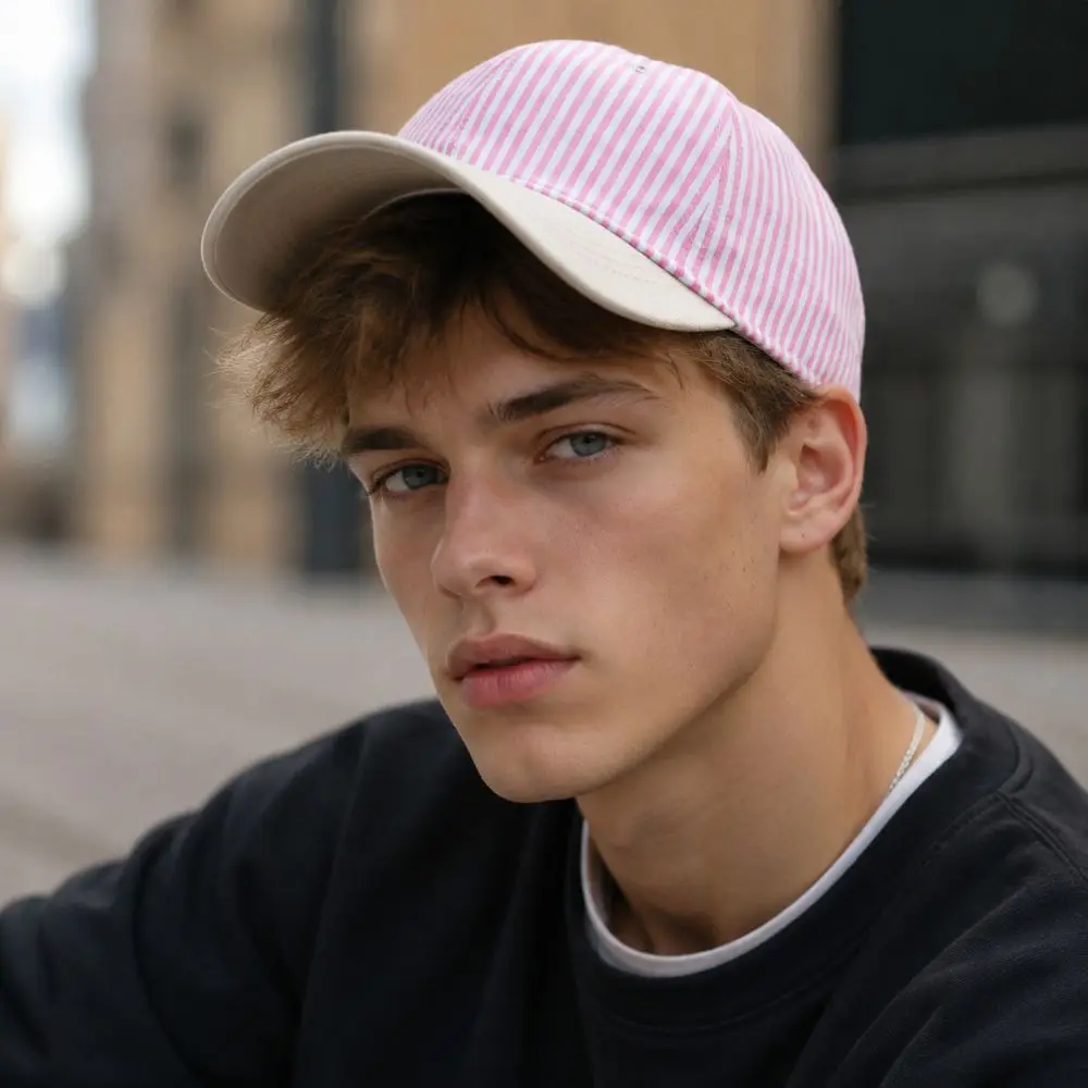 Versatile Soft Top Striped Design Baseball Cap Sun Protection Breathable Sun Hat Versatile Lightweight Casual Hat For Women Men