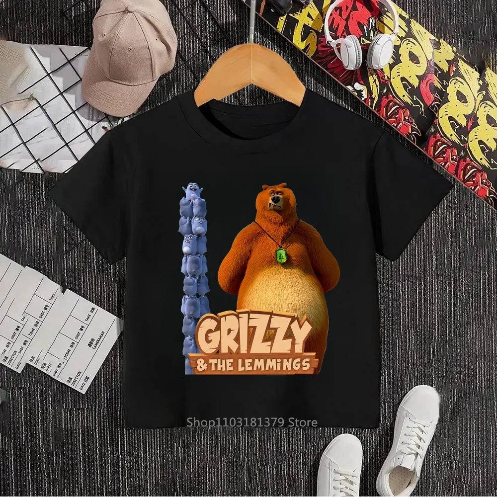 Grizzy The Lemmings - Summer\'s Fashion Hits for Boys and Girls O-neck T-shirts with Brand-new Prints at Unbeatable Prices