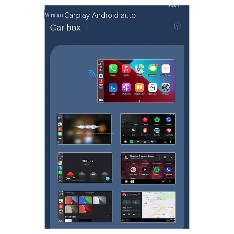 2 In 1 Wireless Carplay Android Adapter อะแดปเตอร์ไร้สายอะแดปเตอร์รถแปลงแบบมีสาย Android Auto เป็นไร้สายได้อย่างลงตัว