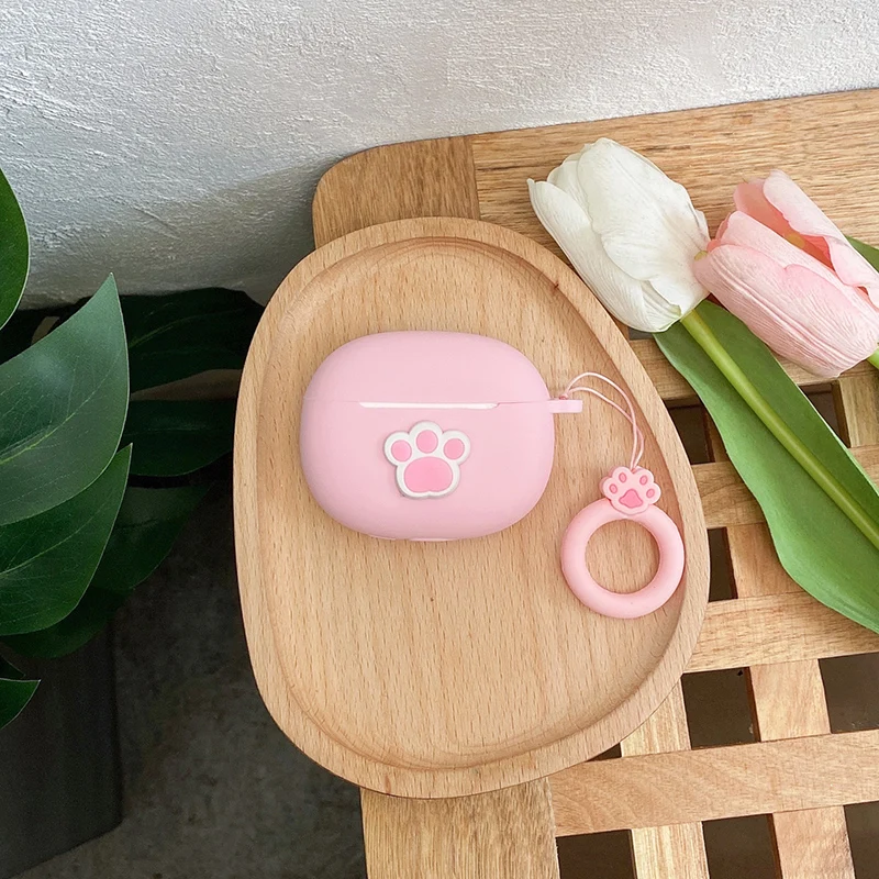 Caso bonito para AirPods Pro 2, 4 caso, desenhos animados adoráveis, flor, fone de ouvido anel, capa de silicone 3, Funda Airpods 2
