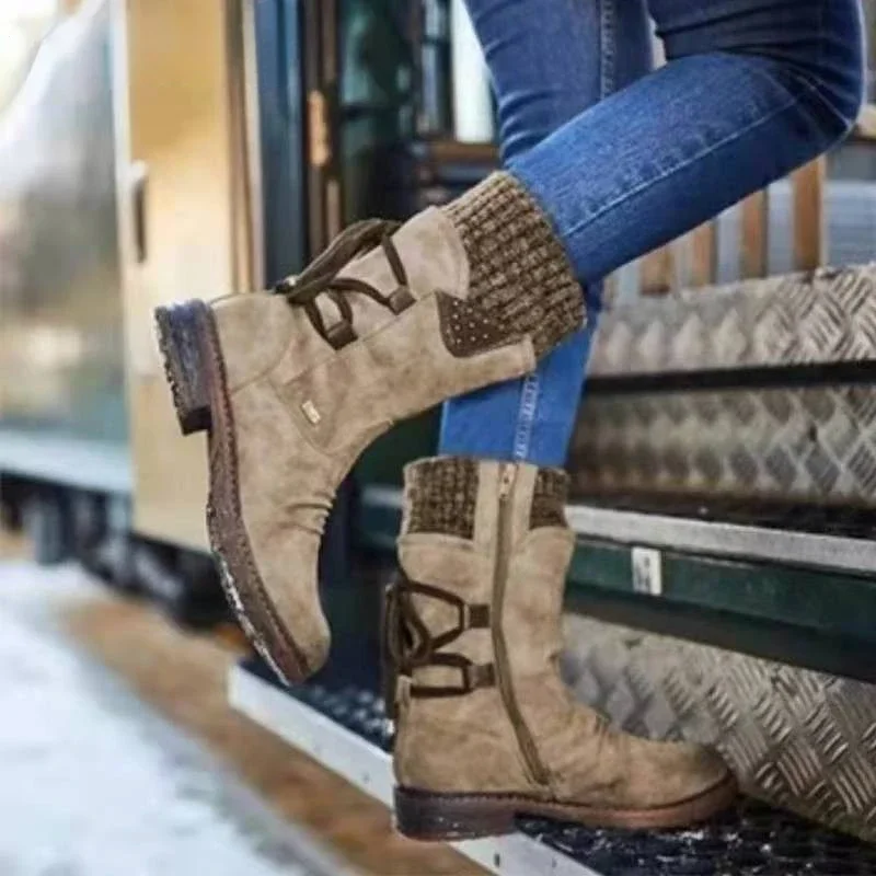 Thick Sole Wedge Heel Snow Boots 2022 New Black Fashion Warm Women's Boots Classic Winter Women's Boots Black