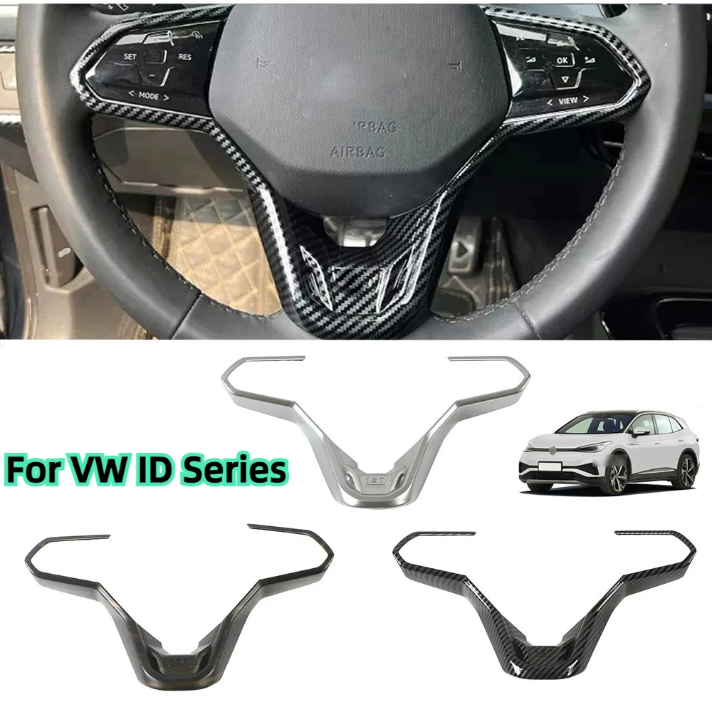 Car Steering Wheel Frame Trim Cover For Volkswagen VW ID.4X ID.6X ID.4CROZZ ID6 Crozz 2021 2022 Decoration Trim Covers Stickers