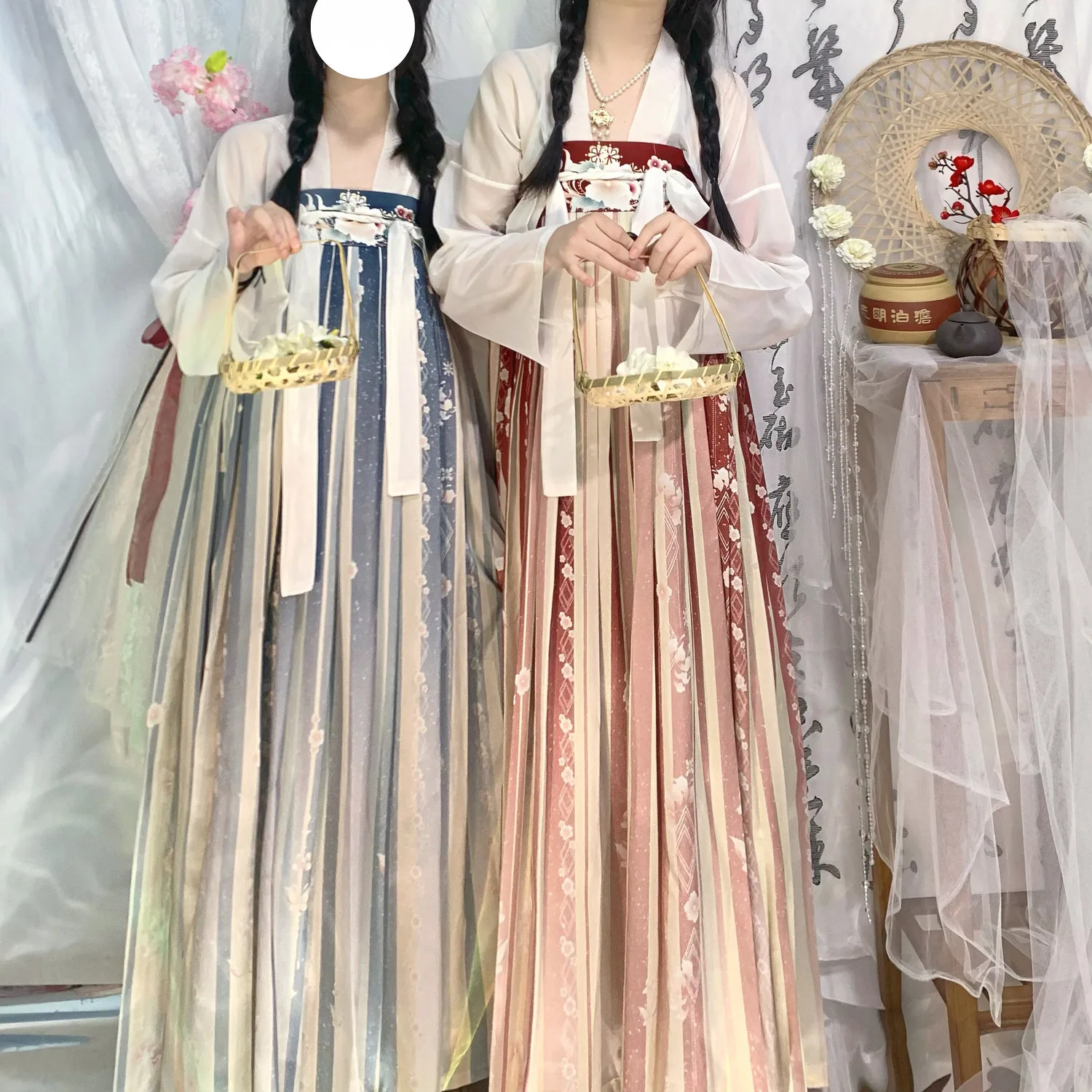 Authentic Original Tang Hanfu, Chest-high Ruqun Dress, Budget Friendly Ethereal Full Set, Women Summer Costume