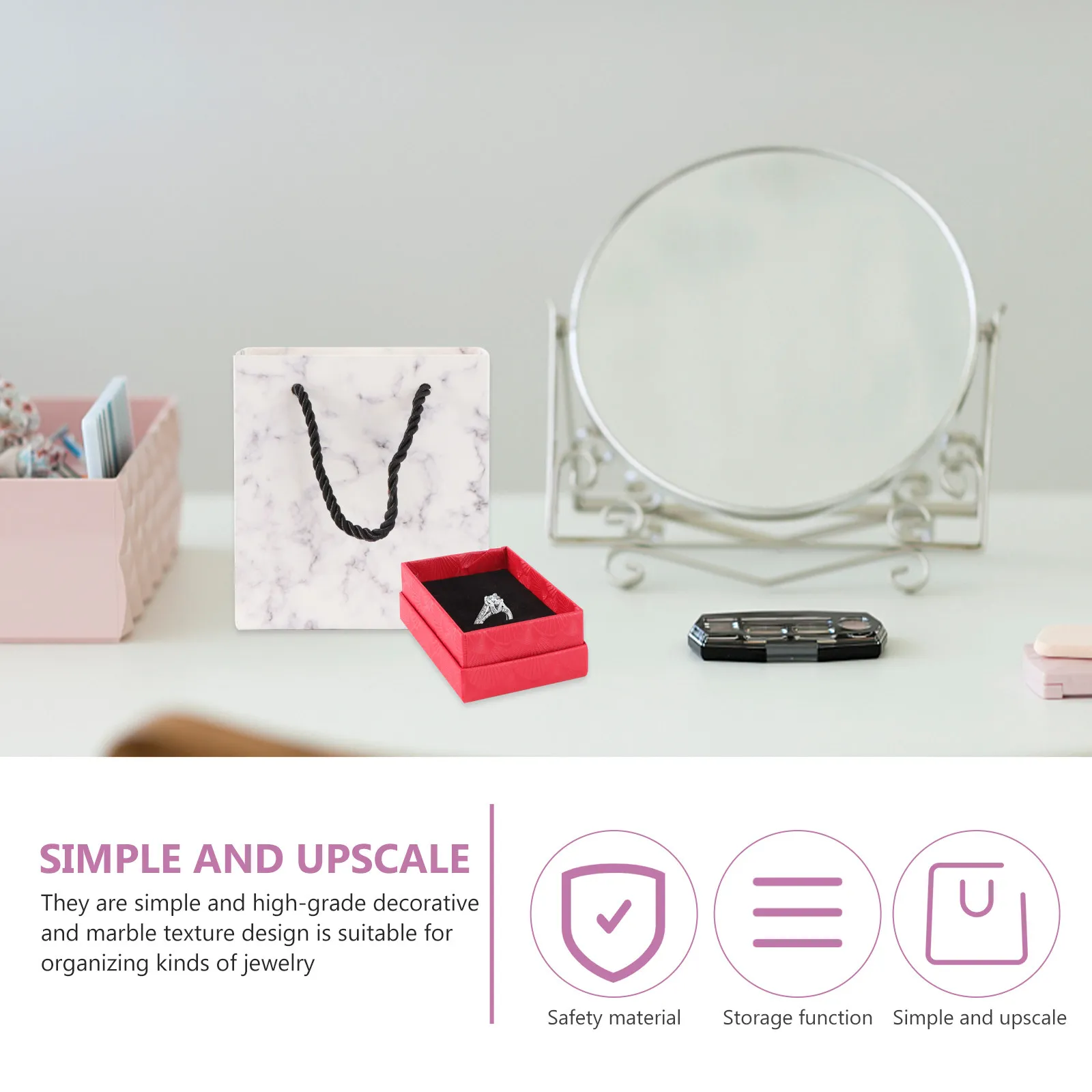 

10Pcs Decorative Jewelry Gift Pouch High-Grade Material Storage Bag for Earring Necklace Ring Bedside Organizer Pouch