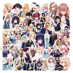 50pcs My Dress Up Darling Anime Stickers Kawaii Girl Cartoon Decals Toy for Laptop Guitar Helmet Cute PVC Sticker Kid Gift