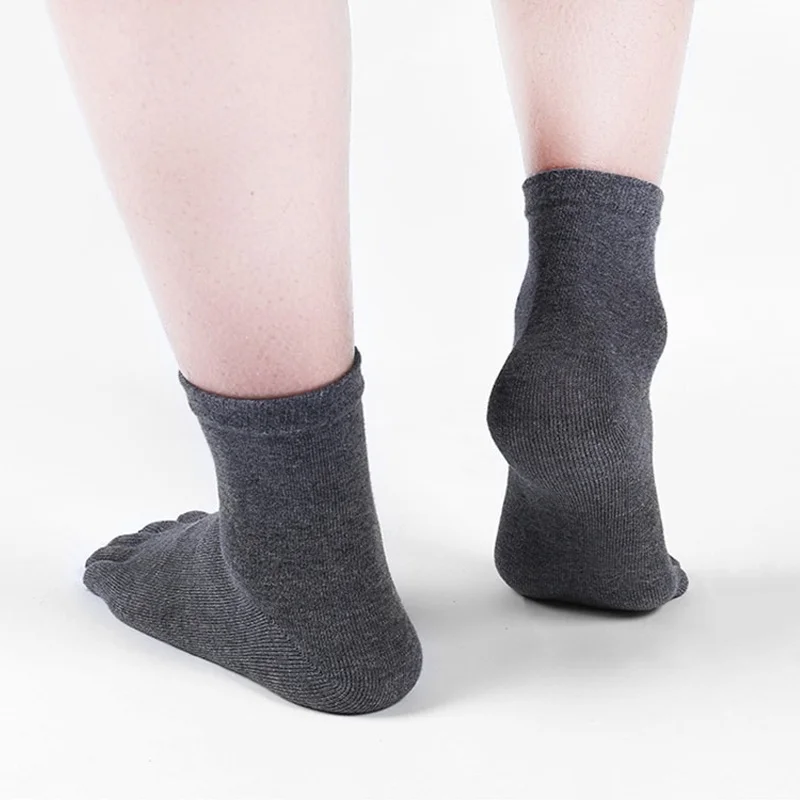 4 Pairs Men's Breathable Sweat Socks Toe Socks, Novelty Socks, Sports Socks image 6