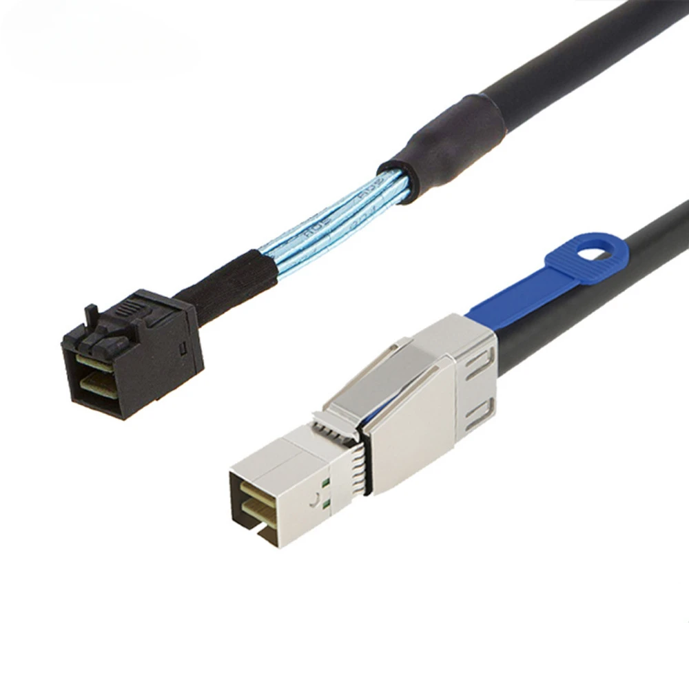 ภายนอก Mini SAS HD SFF-8644 ถึง mini sas ความหนาแน่นสูง HD SFF-8643 data server Cable