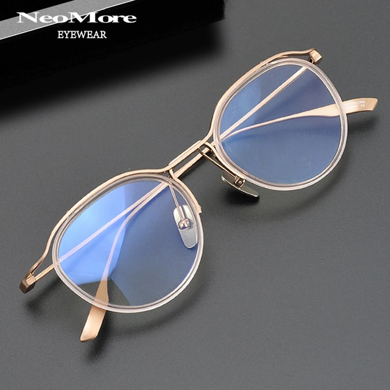 

Luxury Brand Handmade Pure Titanium Glasses Frame Prescription Reading Myopia Eyeglasses Frame Fashion Frame Eyewear