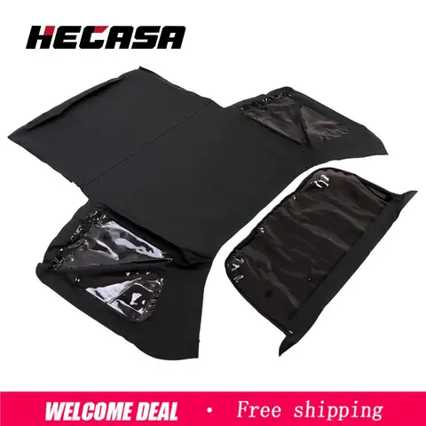 For Jeep Wrangler 2-Door JL 2018-2023 Replacement Soft Top + Tinted Rear Windows