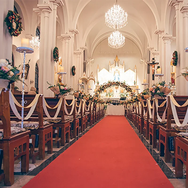 Thick Red Wedding Carpet Suitable for Various Specifications of Stage Exhibitions, Opening Ceremonies, Entrance Decorations