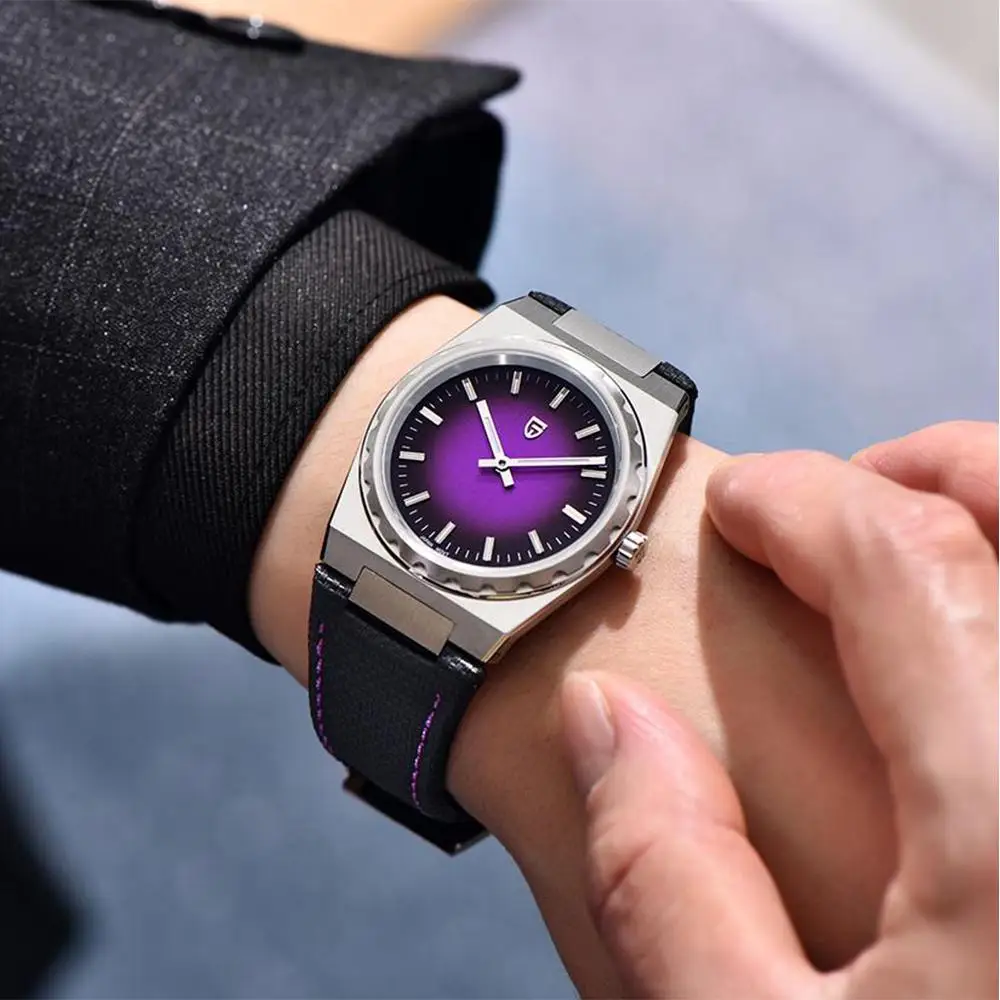 PAGANI DESIGN ساعات كوارتز رياضية رجالية رفيعة للغاية 7 مللي متر سلسلة 222 الياقوت الفولاذ المقاوم للصدأ ساعات مقاومة للماء للرجل #6