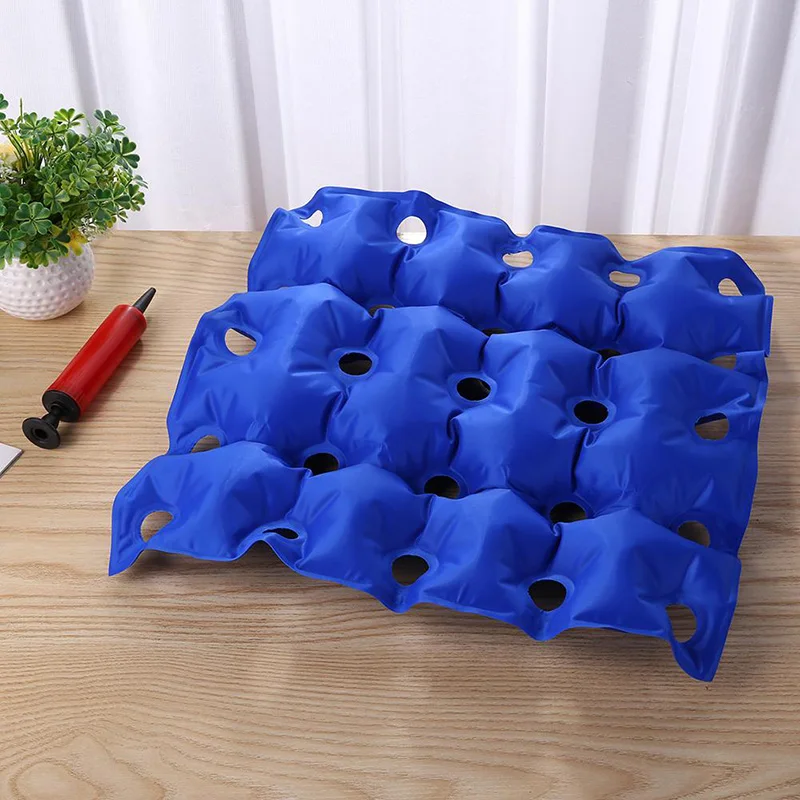 2Pcs Home Office Air Inflatable Seat Cushion Wheelchair Anti-hemorrhoids Buttocks Massage Bedsore Prevention Chair Mat Pad