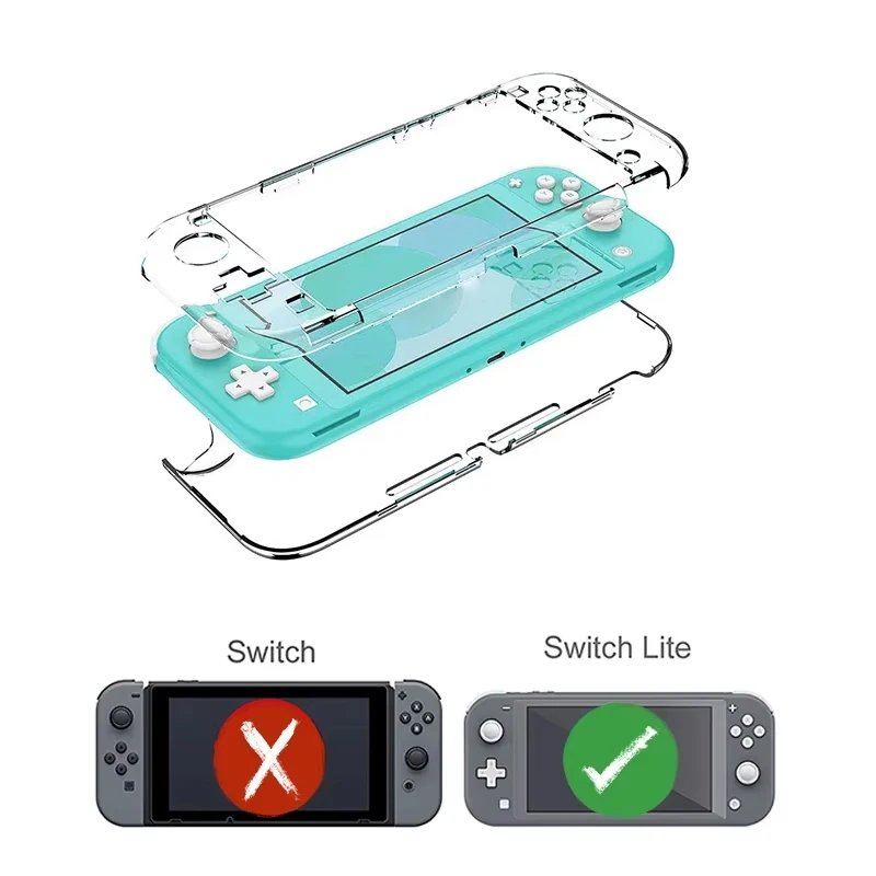 DATA FROG Protective Cover For compatible Switch Lite  Game Console Transparent PC Crystal Shell for Switch Lite