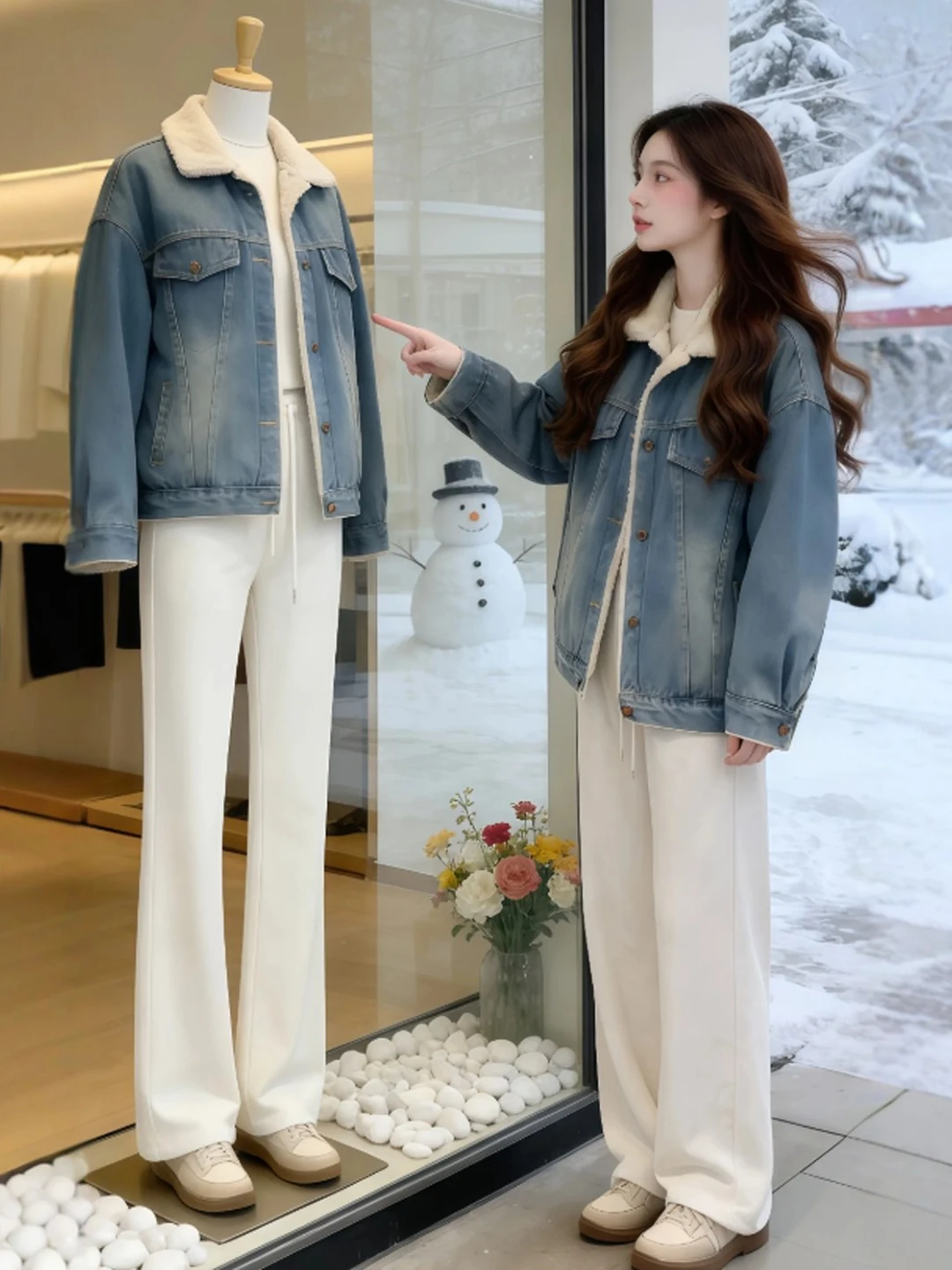 

Ретро-куртка из овечьей шерсти с мягкой подкладкой и флисом, женская короткая верхняя одежда, весна 2026, винтажный стиль, приталенный крой, на пуговицах